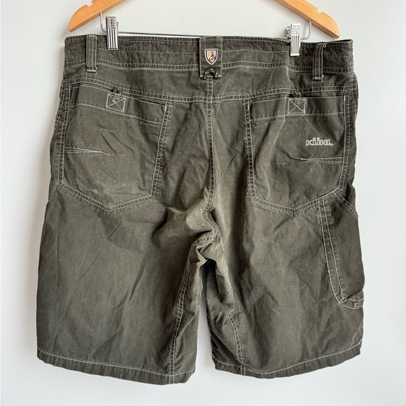 KÜHL Ramblr shorts olive green vintage patina dye cargo pockets Men 38 - Picture 7 of 15
